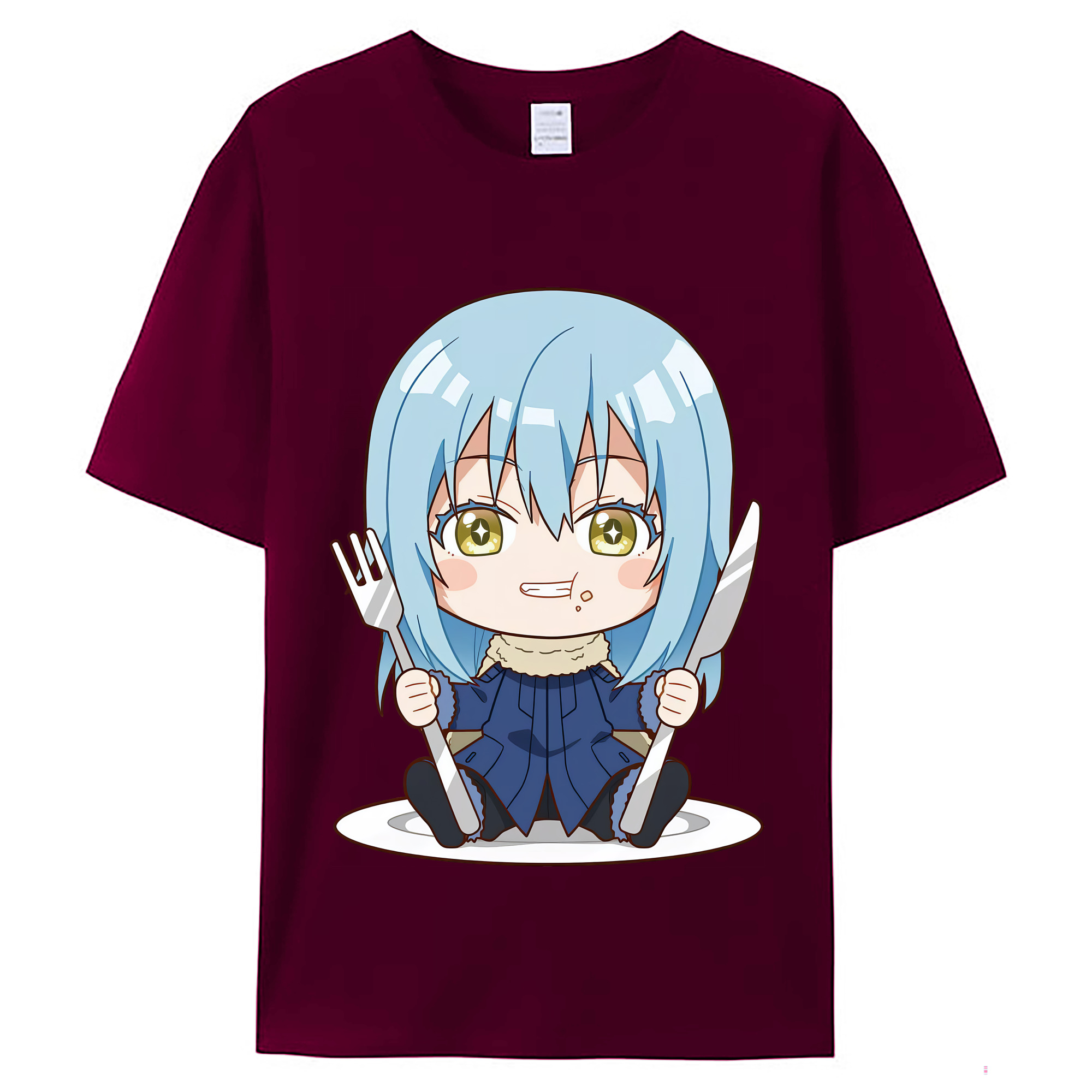 （画像用） 転スラ Regarding Reincarnated to Slime レディースカジュアルプリントTシャツ（綿100％）